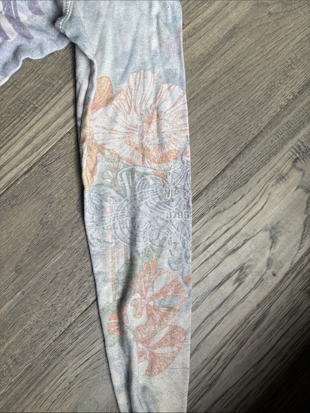 One World | Vintage Y2K Pastel Floral Long-Sleeve Top in Pink & Lavender - Picture 5 of 11